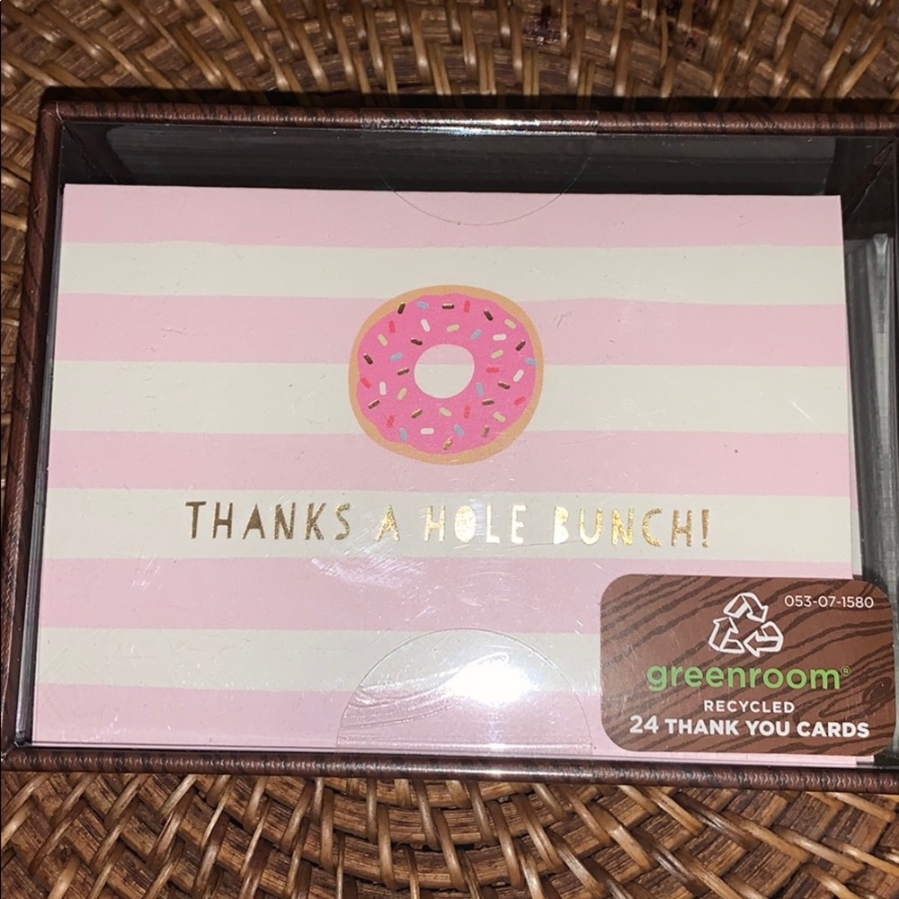 Boxed of 24 recycled Thank you Cards - boutique